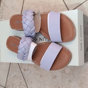 Sun + Stone Eastenp Lilac Wove Sandals